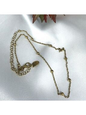 AV Gold Plated 925 Italy Silver Bead Station Choker